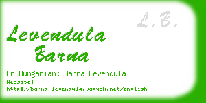 levendula barna business card